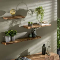 Rubjerg Design Wandregal Edge 60 Akazie massiv natur
