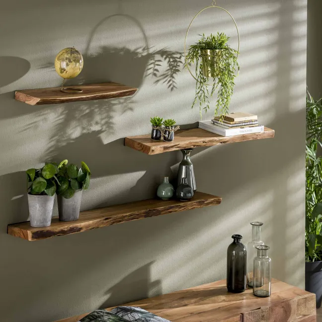 Rubjerg Design Wandregal Edge 60 Akazie massiv natur