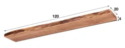 Rubjerg Design Wandregal Edge 120 Akazie massiv natur