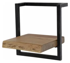 Rubjerg Design Wandregal Edge 30cm Metall/Akazie massiv natur