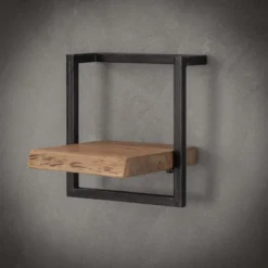 Rubjerg Design Wandregal Edge 30cm Metall/Akazie massiv natur