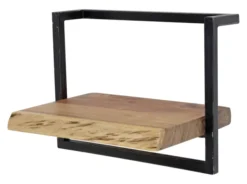 Rubjerg Design Wandregal Edge 40cm Metall/Akazie massiv natur