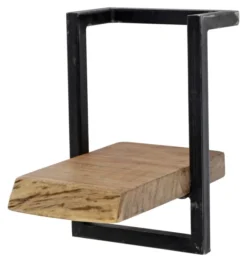 Rubjerg Design Wandregal Edge 20cm Metall/Akazie massiv natur