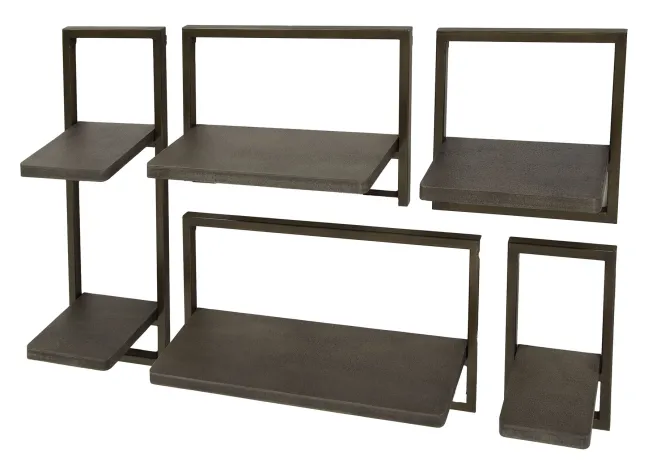 Rubjerg Design Wandregal Ferro 5er Set Metall Antike Bronze Sale
