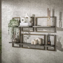 Rubjerg Design Wandregal Ferro 5er Set Metall Antike Bronze Sale