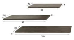 Rubjerg Design Wandregal Ferro 3er Set Metall Antike Bronze