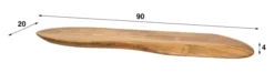 Rubjerg Design Wandregal Organic 90cm Akazie massiv natur
