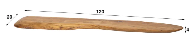 Rubjerg Design Wandregal Organic 120cm Akazie massiv natur
