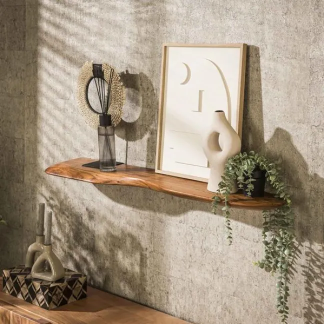 Rubjerg Design Wandregal Organic 120cm Akazie massiv natur