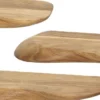 Rubjerg Design Wandregal Organic 60cm 3er Set Akazie massiv natur