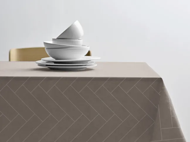 Södahl Tischtuch Ø180cm Tiles Damask beige