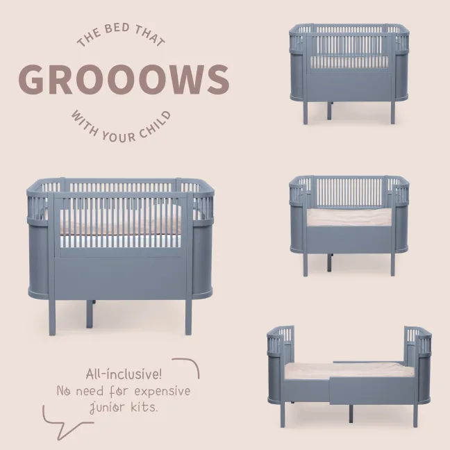 Sebra Baby- & Juniorbett blau FSC™