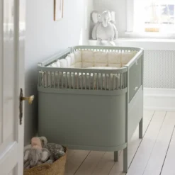 Sebra Baby- & Juniorbett mist green FSC™