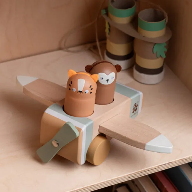 Sebra Flugzeug Holz Wildlife