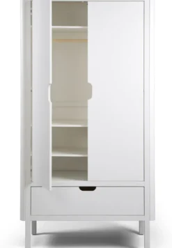 Sebra Kleiderschrank mit 2-Türen FSC classic weiß