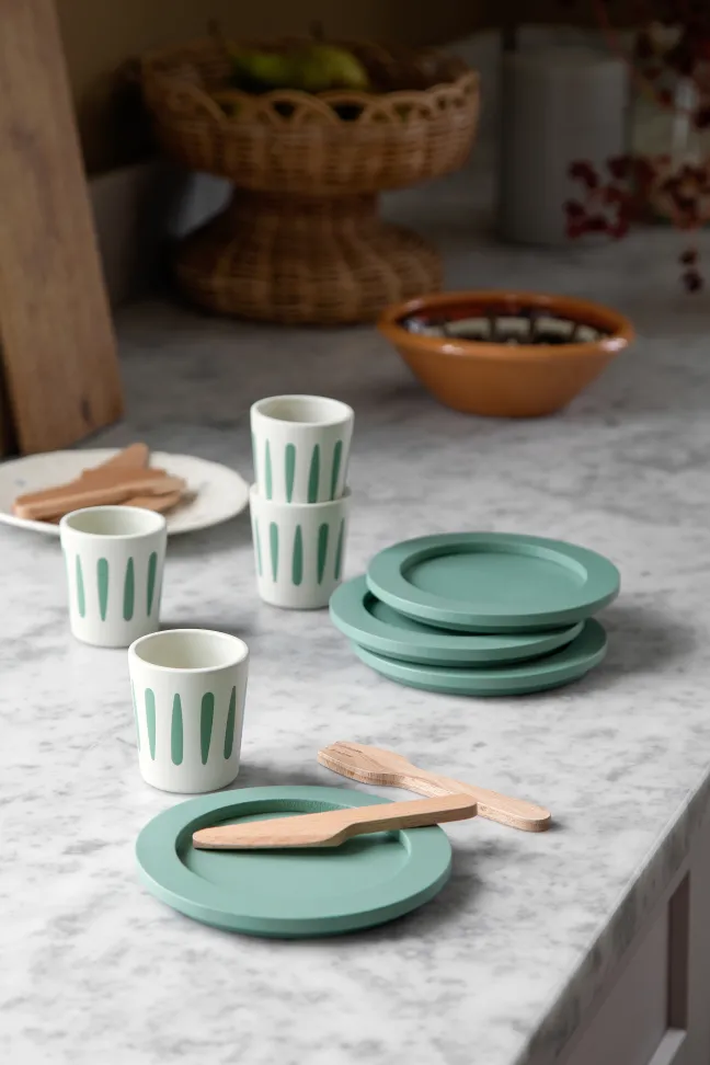 Sebra Spielgeschirr Geschirr-Set aus Holz für 4 Personen Sale