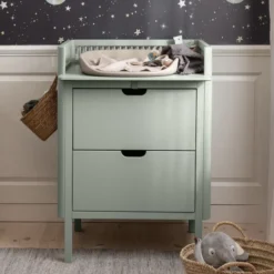 Sebra Wickelkommode mit Schubladen FSC™ mist green