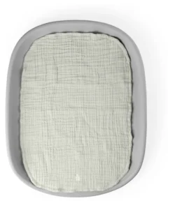 Sebra Wickelmatte PUR Set seagrass + 2 Wickelunterlagen musselin green