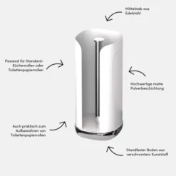 SIEGWERK Cubo Rollenhalter für Küchenrolle Pure Snow