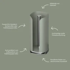 SIEGWERK Cubo Rollenhalter für Küchenrolle Sage Harmony