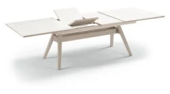 Skovby Esstisch 11 ausziehbar Eiche weiß geölt / Laminat weiß