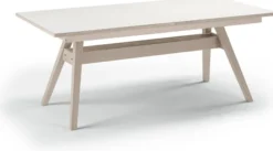 Skovby Esstisch 11 ausziehbar Eiche weiß geölt / Laminat weiß
