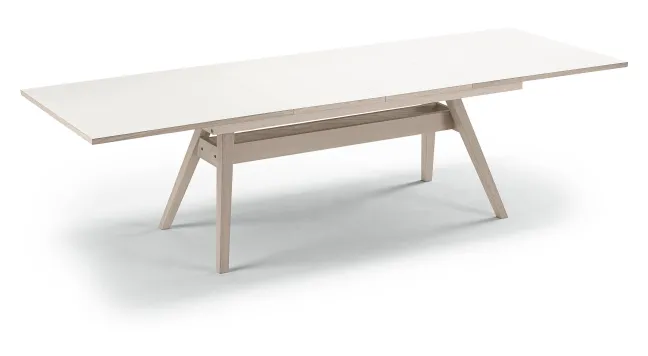 Skovby Esstisch 11 ausziehbar Eiche weiß geölt / Laminat weiß