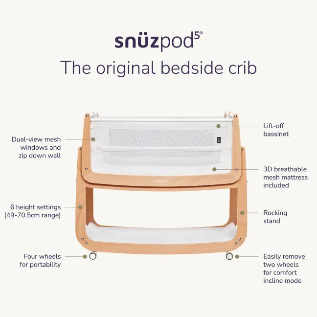 Snüz SnüzPod 5 Beistellbett Natur