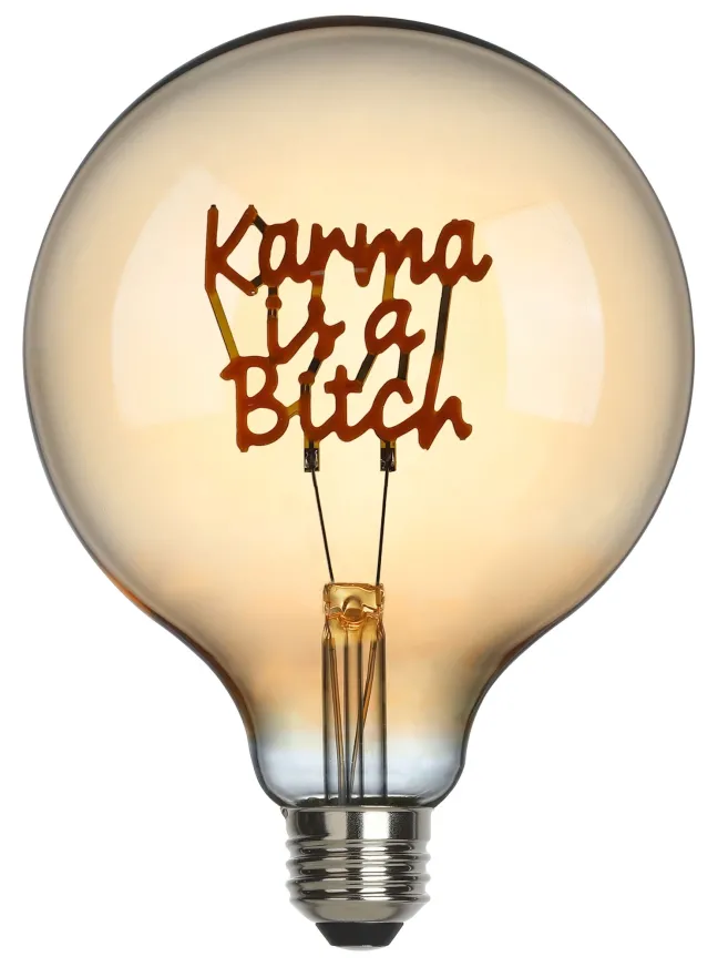 SOMPEX LED-Filament Leuchtmittel Karma is a Bitch Ø12,5cm