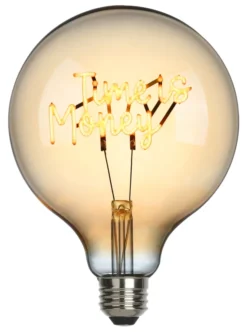 SOMPEX LED-Filament Leuchtmittel Time is Money Ø12,5cm