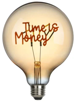 SOMPEX LED-Filament Leuchtmittel Time is Money Ø12,5cm
