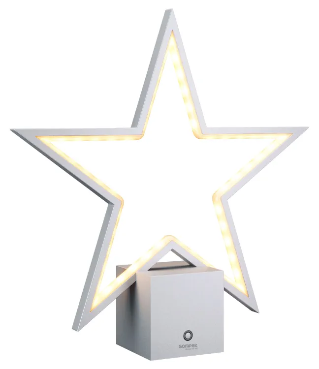 SOMPEX LUCY 2.0 Akku-Tischleuchte Stern 34cm silber