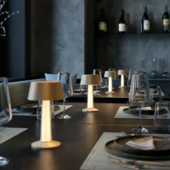 SOMPEX LULU Akku-Tischleuchte champagner metallic