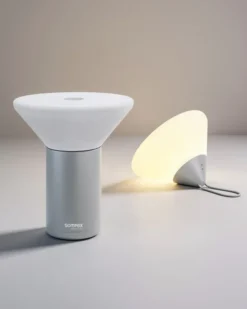 SOMPEX MIKONO Akku-Tisch-Pendelleuchte grau