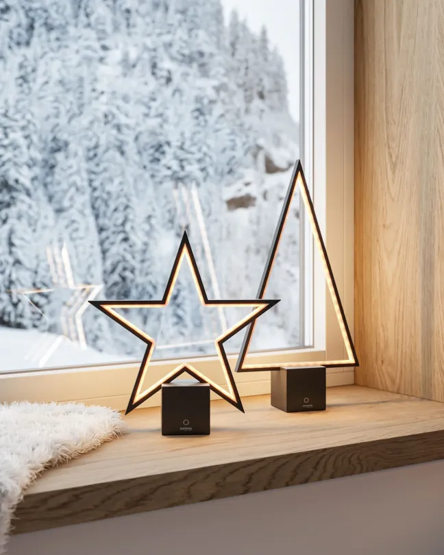 SOMPEX PINE 2.0 Akku-Tischleuchte 47cm schwarz
