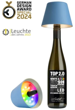 SOMPEX TOP 2.0 RGBW-Akku-Flaschenleuchte Blau