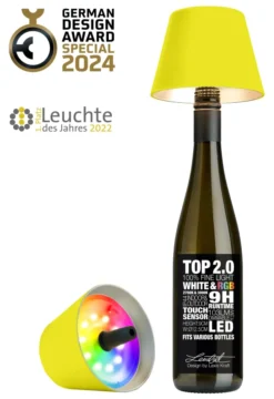 SOMPEX TOP 2.0 RGBW-Akku-Flaschenleuchte neon gelb