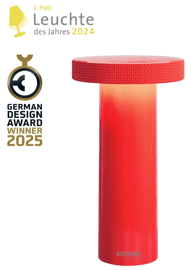 SOMPEX VOLUME Akku-Tischleuchte neon orange