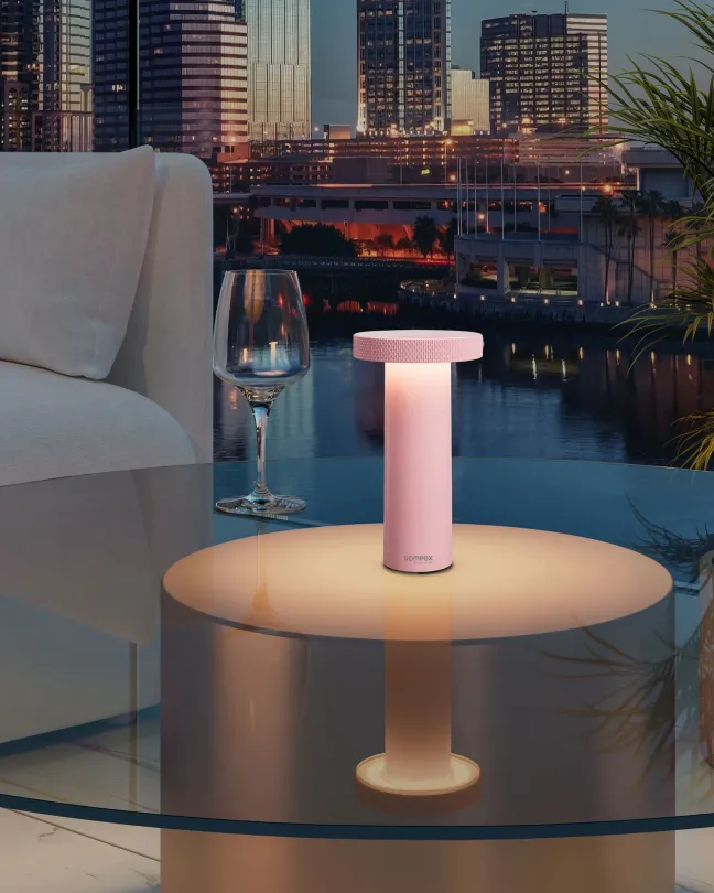 SOMPEX VOLUME Akku-Tischleuchte rosa
