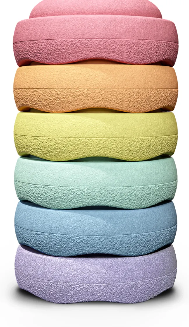 Stapelstein® Original 6er Set rainbow pastel 100331