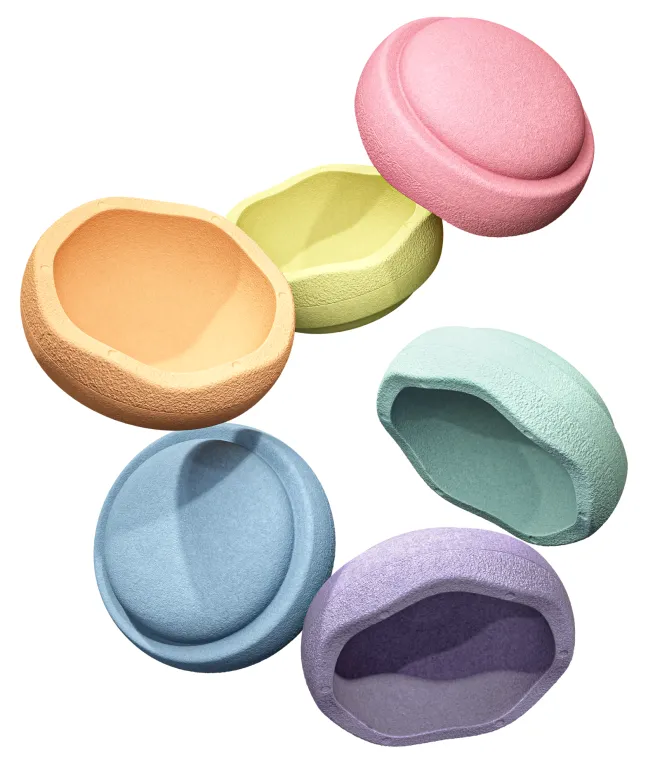 Stapelstein® Original 6er Set rainbow pastel 100331