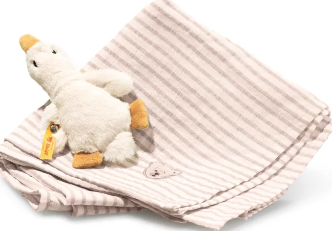 Steiff Geschenkset Gilda Gans Greifling mit Rassel und Spucktuch