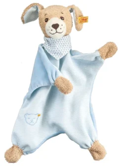 Steiff Gute Nacht Hund Schmusetuch 30cm blau 239694
