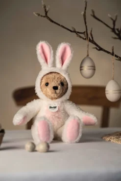 Steiff Hoodie-Teddybär Hase 27cm weiß 114052