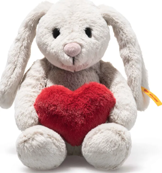 Steiff Hoppie Hase Love 16cm hellgrau