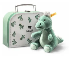 Steiff Joshi Baby T-Rex 16 grünblau im Koffer