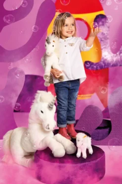 Steiff Starly Schlenker Einhorn 35cm weiß liegend 15045