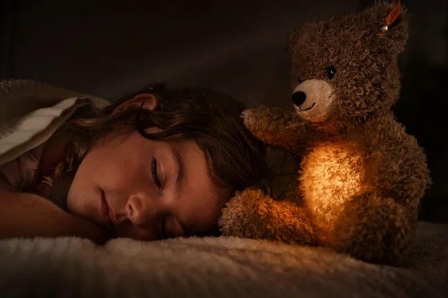 Steiff Teddybär Caspar 28cm hellbraun mit Nachtlicht