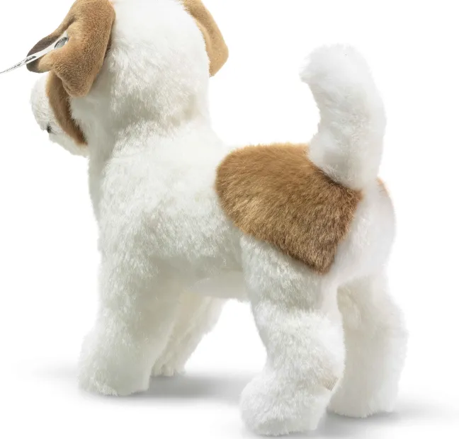 Steiff Terrie Hund 17cm weiß/braun stehend
