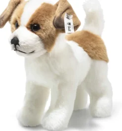 Steiff Terrie Hund 17cm weiß/braun stehend
